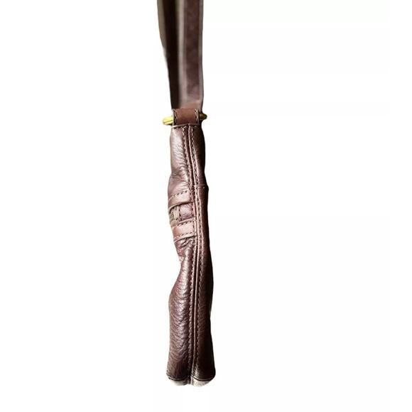 Vintage Fossil Brown Leather Crossbody Small Purse Zip Pocket Adjustable Strap - Picture 5 of 9